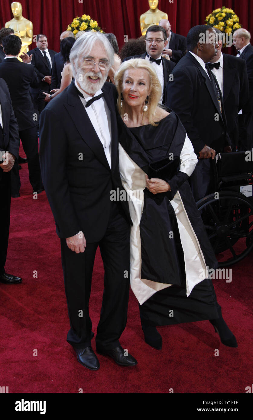 Director Michael Haneke and his wife Susanne arrive on the red carpet at the 82nd Academy Awards in Hollywood on March 7, 2010.   UPI/David Silpa Stock Photo
