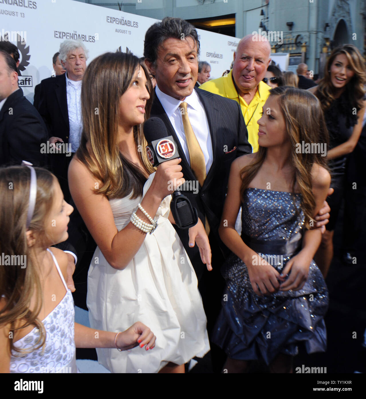 Sylvester Stallone, Scarlet Rose Stallone, Sistine Rose Stallone, Sophia Rose  Stallone, Jennifer Flavin And Michael Rosenbaum At The Los Angeles Premiere  Of 'Guardians Of The Galaxy Vol. 2' Held At The Dolby