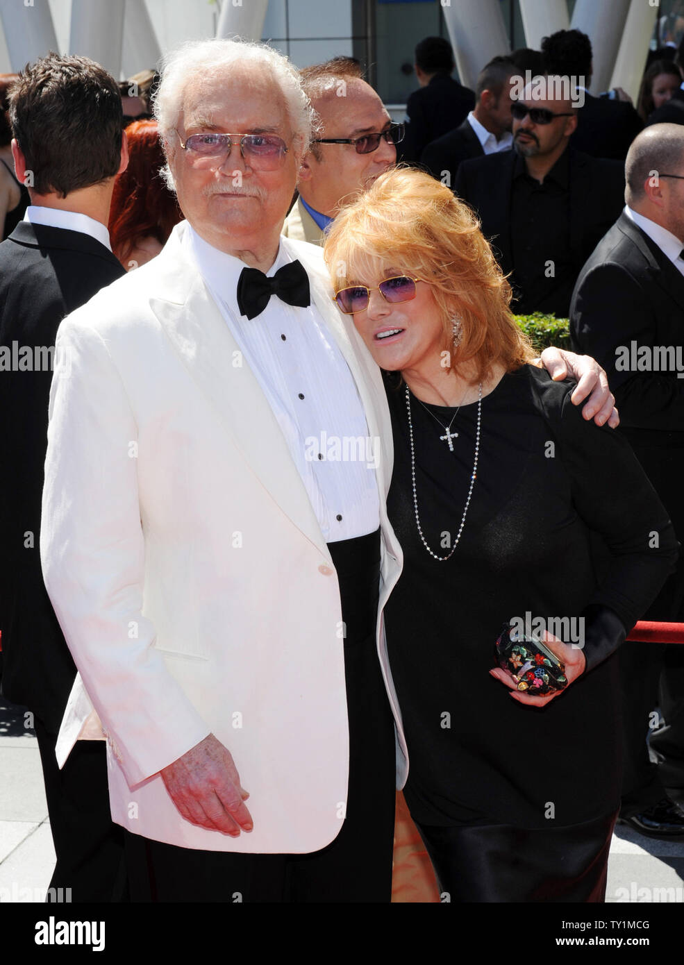 Actress Ann Margret and her husband Roger Smith arrive at the Creative Arts Emmy Awards in Los Angeles on August 21, 2010.     UPI/Jim Ruymen Stock Photo