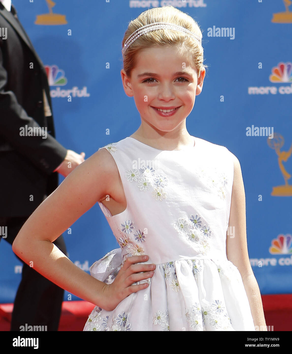 Kiernan Shipka from 'Mad Men' arrives at the 62nd Primetime Emmy Awards at the Nokia Theatre in Los Angeles on August 29, 2010.    UPI/Lori Shepler Stock Photo