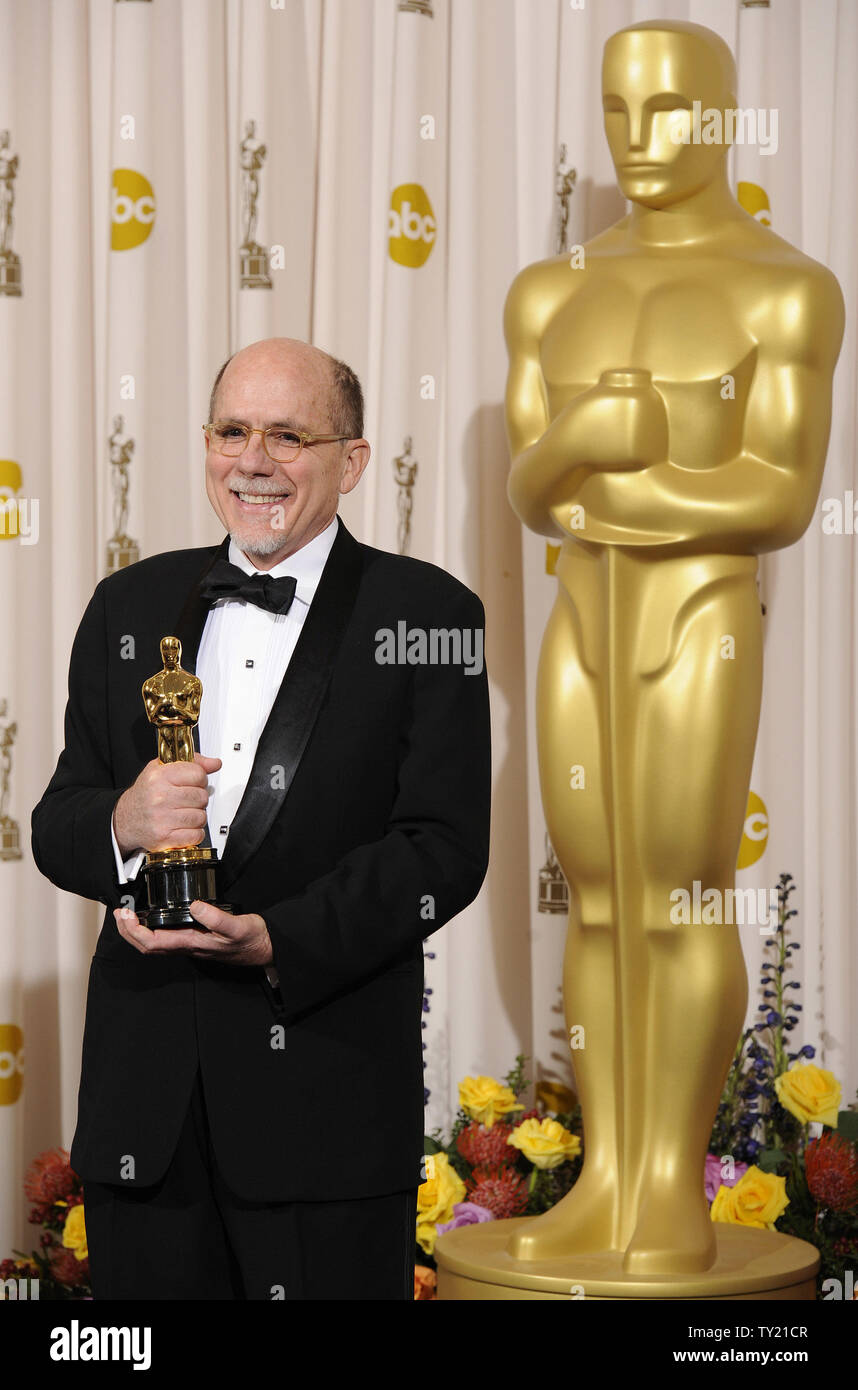 Achievement in Sound Editing winner Richard King for 'Inception' poses