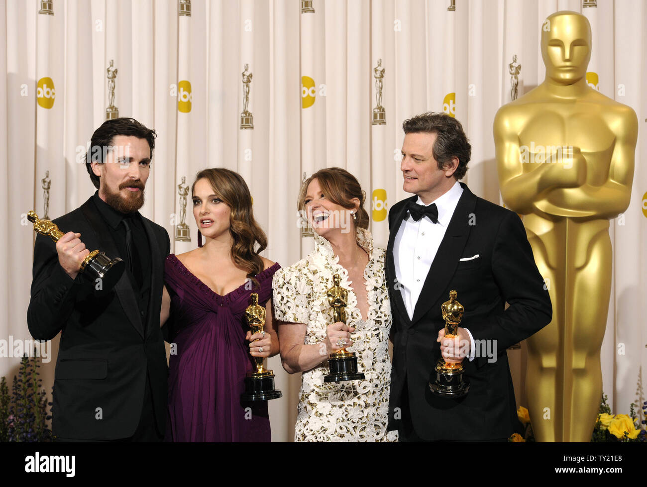 Left To Right Best Supporting Actor Christian Bale Best Actress 