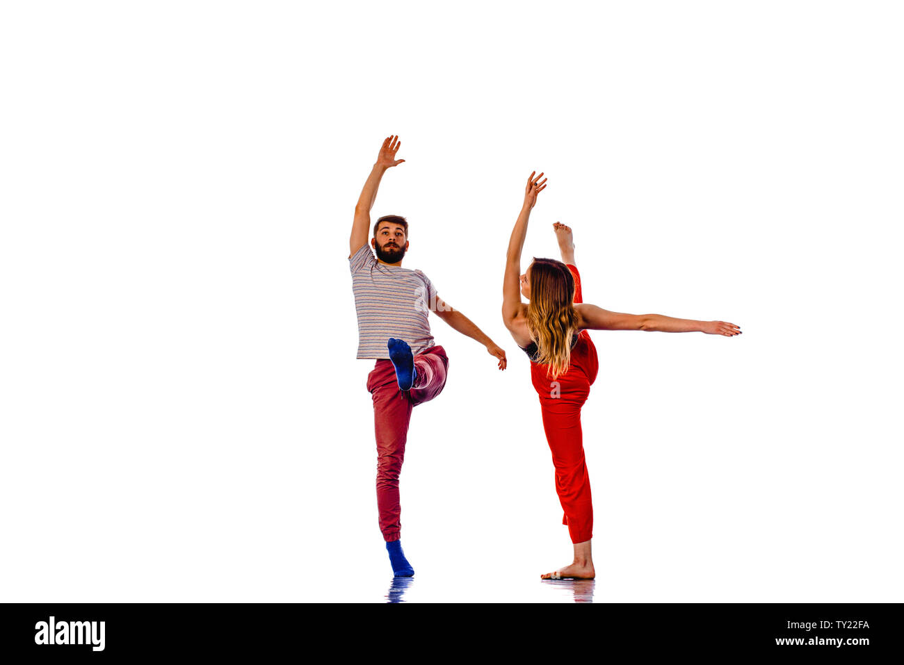 Couple Of Hip Hop Dancers Is Dancing Girl And Boy Performing