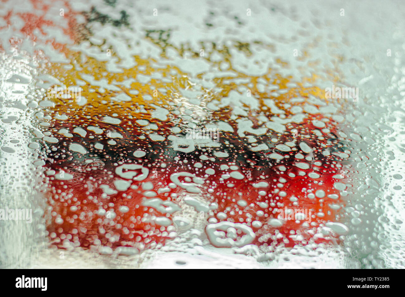 Abstract colourful background taken in a car wash Stock Photo