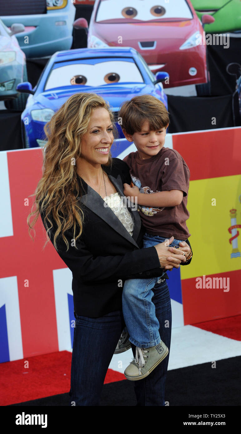 Singer Sheryl Crow and her son Wyatt attend the premiere of the