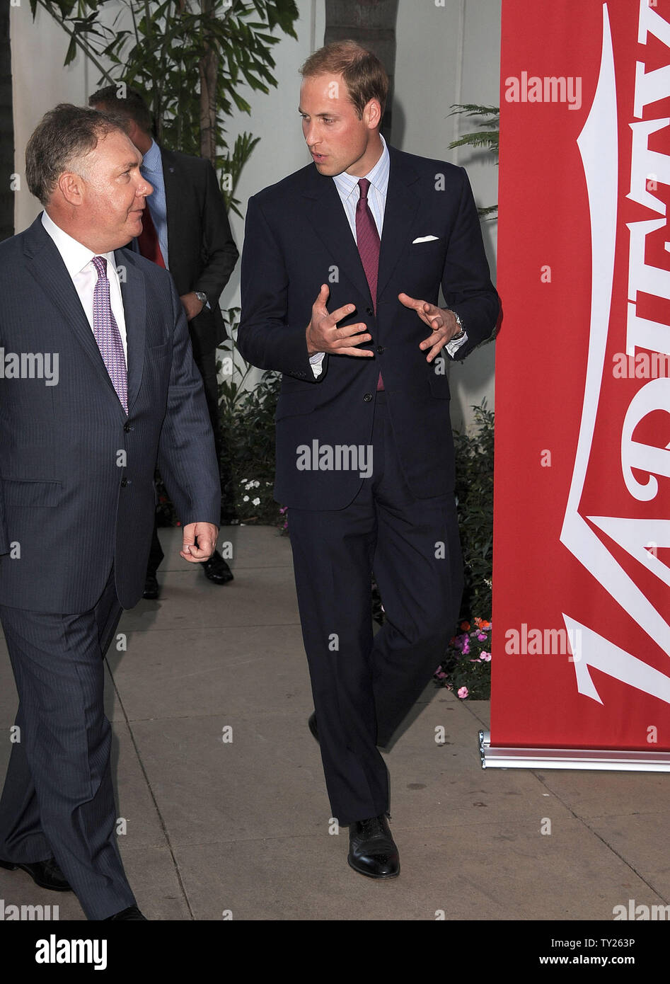 Prince William, Duke of Cambridge arrives for Variety's Venture Capital and New Media Summit in Beverly Hills on July 8, 2011. The newly married Royal Couple are on a three-day visit to Southern California.  UPI/Steve Granitz Stock Photo