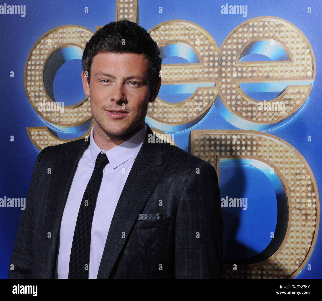 Cory Monteith, a cast member in the musical documentary "Glee: The 3D  Concert Movie", arrives for the premiere of the film, at the Regency  Village Theater in the Westwood section of Los