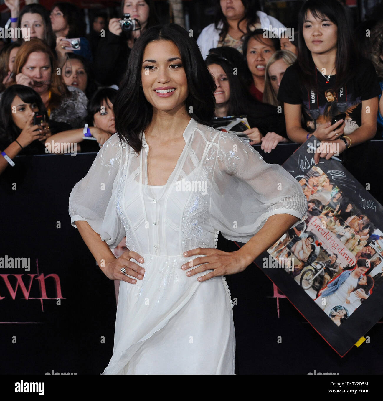 Actress Julia Jones attends the premiere of the romantic fantasy motion ...