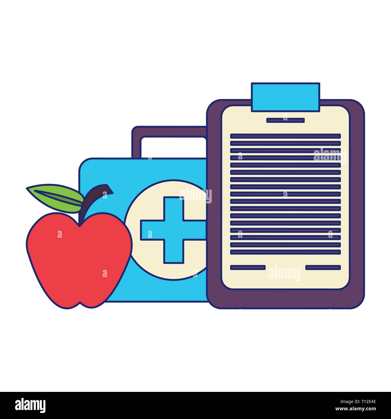 food and healthy life symbols Stock Vector Image & Art - Alamy