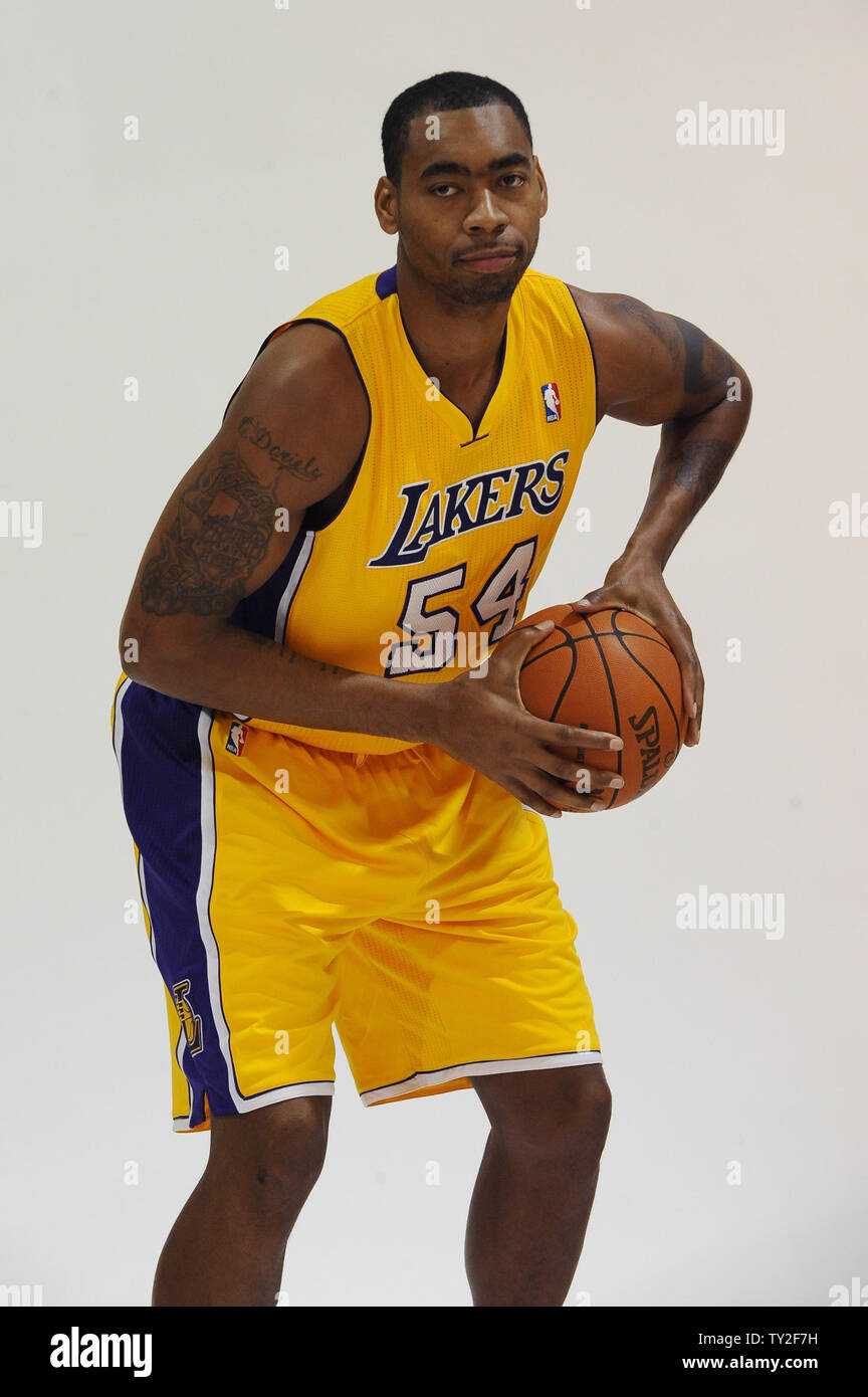 Los Angeles Lakers' Chris Daniels participates during the basketball team's  media day, at the Lakers training facility in El Segundo, California on  December 11, 2011. UPI/Jim Ruymen Stock Photo - Alamy