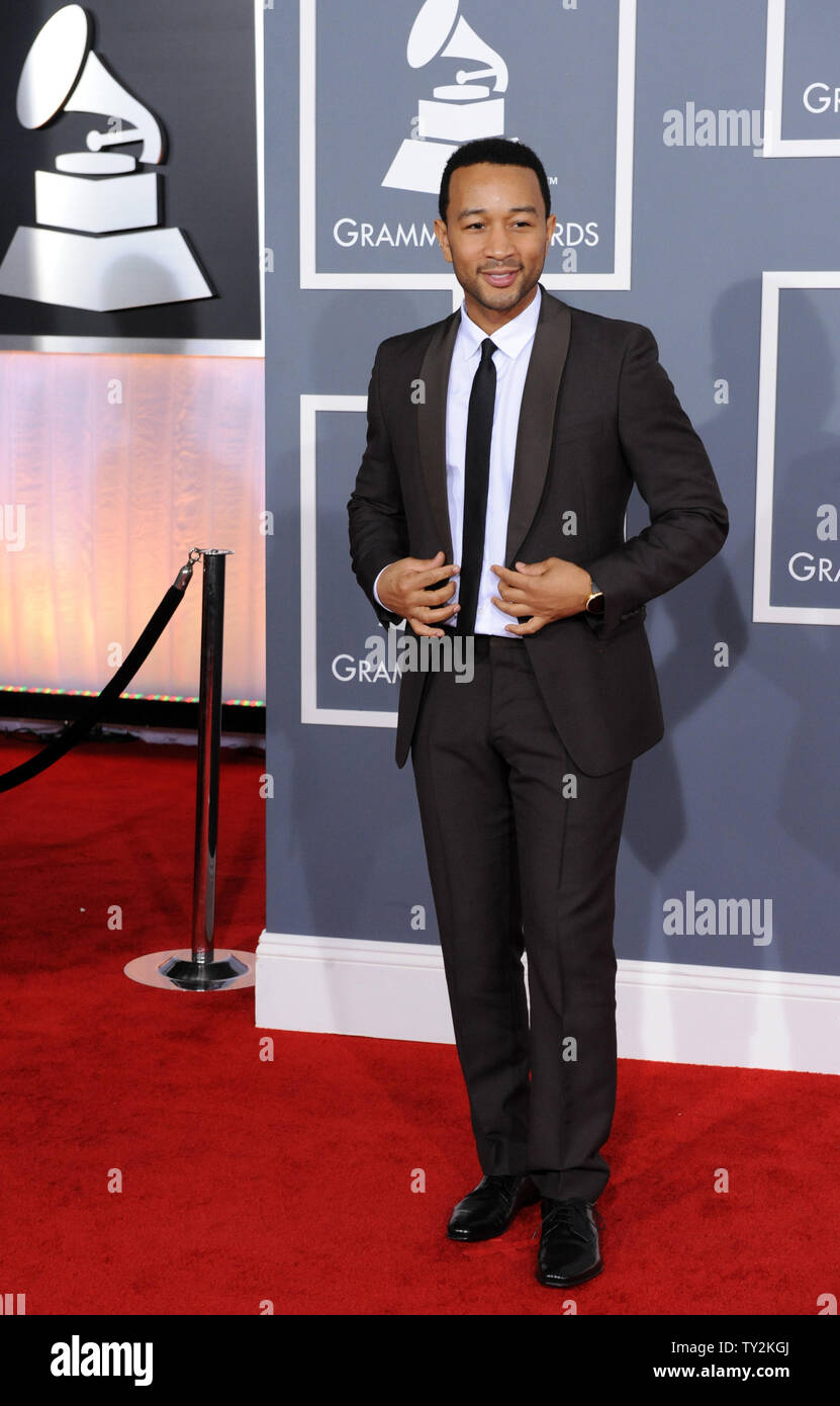 Singer John Legend Arrives At The 54th Annual Grammy Awards At Staples Center In Los Angeles Upi Jim Ruymen Stock Photo Alamy