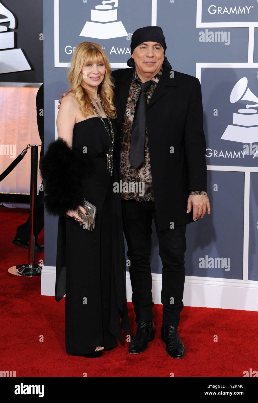 Musician Steven Van Zandt and his wife Maureen Van Zandt arrive at the 54th annual Grammy Awards at Staples Center in Los Angeles on February 12, 2012. UPI/Jim Ruymen Stock Photo