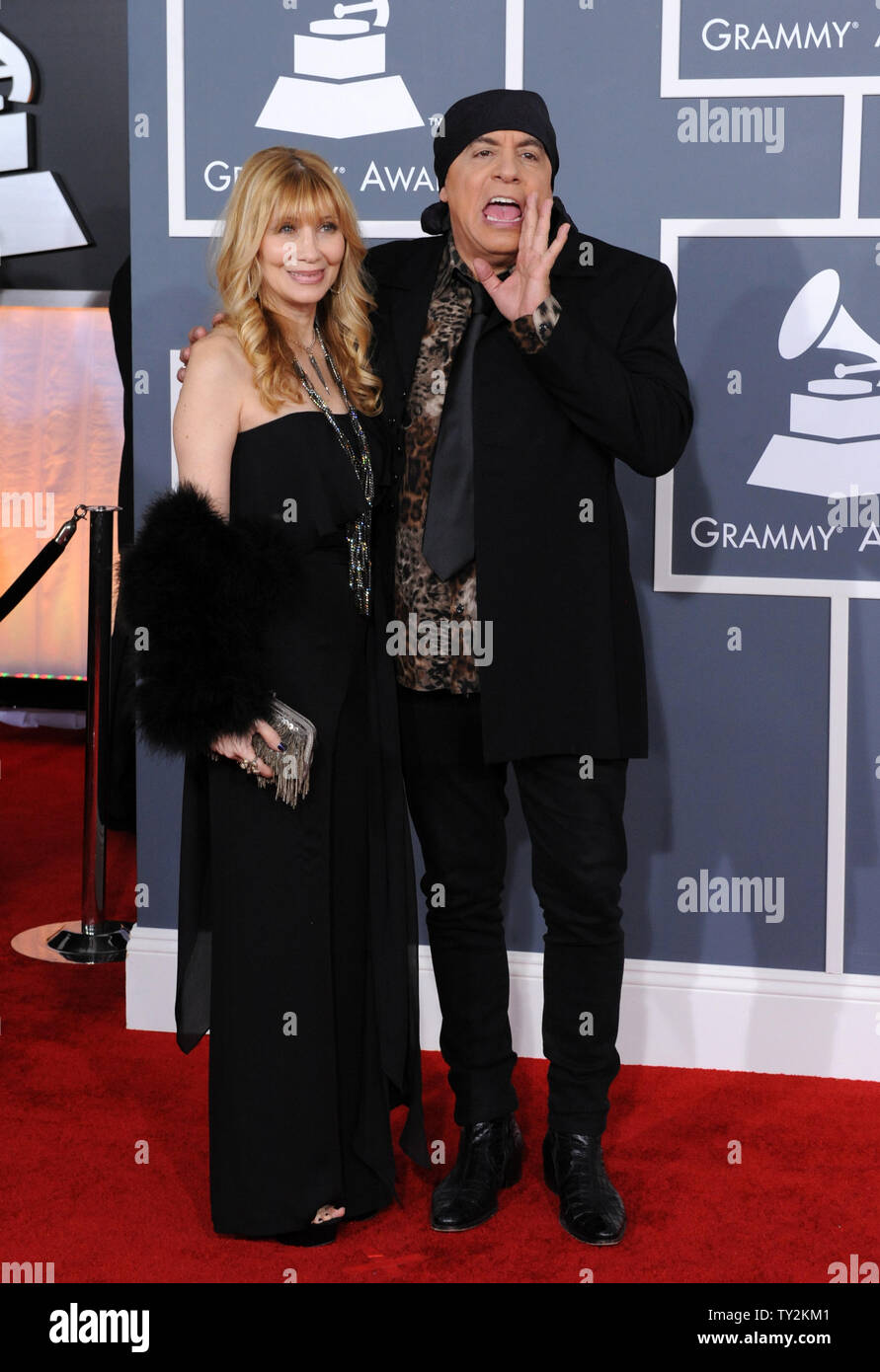 Musician Steven Van Zandt and his wife Maureen Van Zandt arrive at the 54th annual Grammy Awards at Staples Center in Los Angeles on February 12, 2012.   UPI/Jim Ruymen Stock Photo