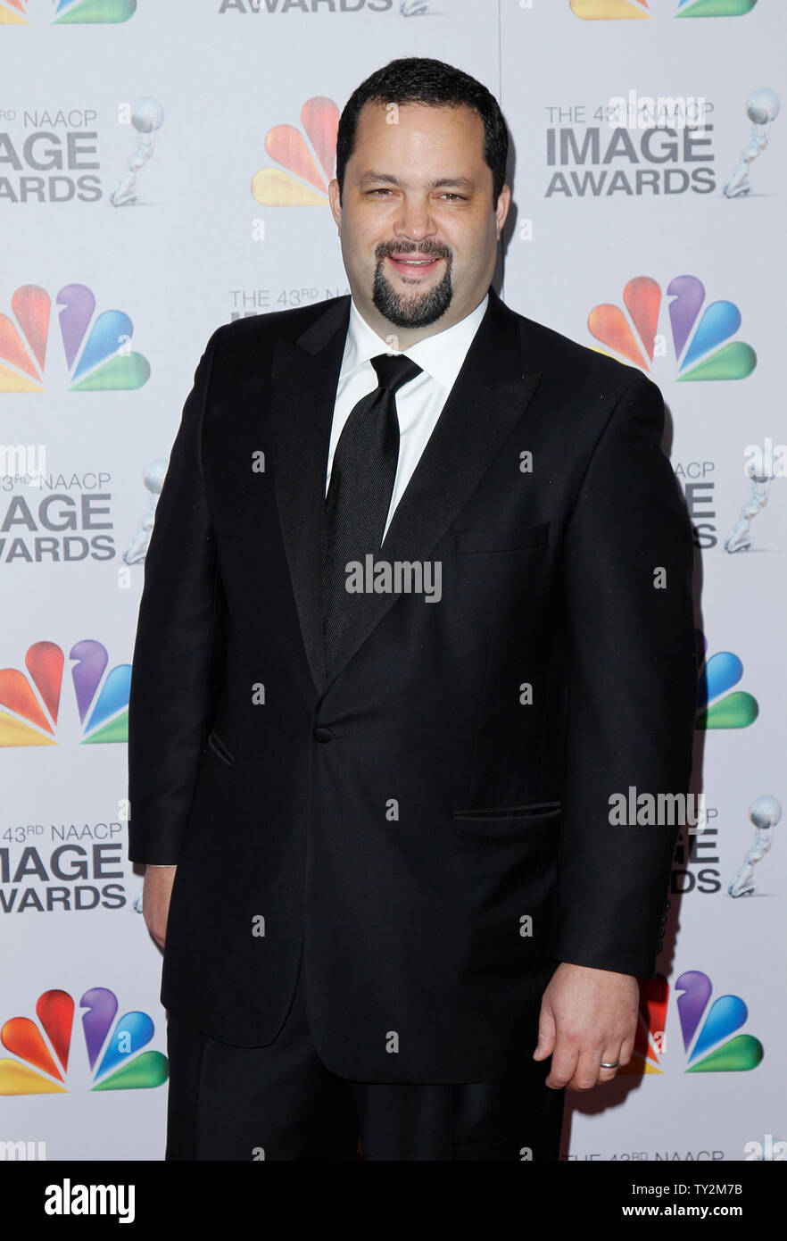 NAACP President and CEO Benjamin Todd Jealous arrives at the 43rd NAACP Image Awards at the Shrine Auditorium in Los Angeles on February 17, 2012.  UPI/Danny Moloshok Stock Photo