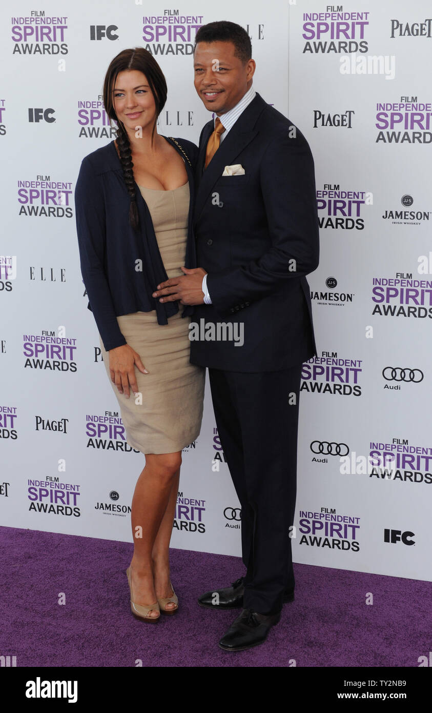 Actor Terrence Howard and Erica Taylor arrive at the Film Independent  Spirit Awards in Santa Monica, California on February 25, 2012. UPIJim  Ruymen Stock Photo - Alamy