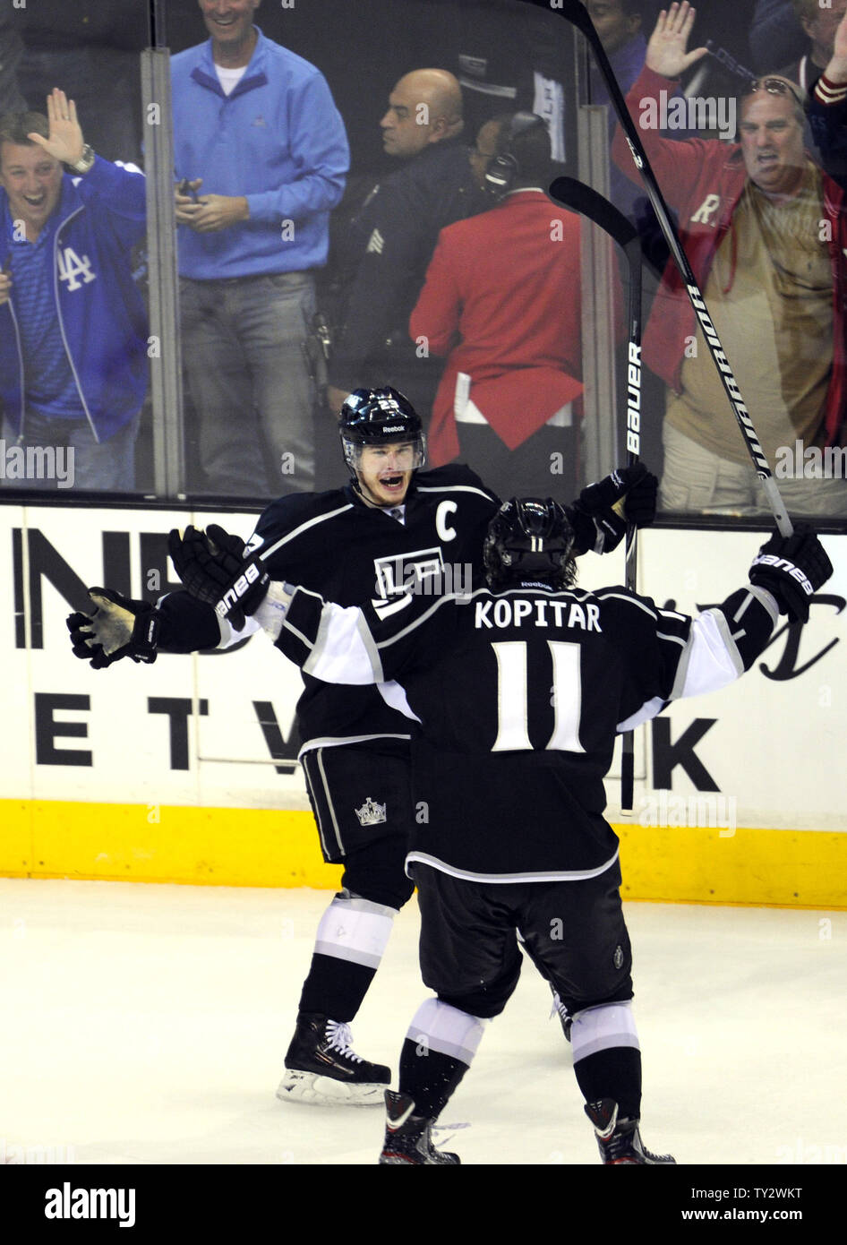 Captain Dustin Brown and Anze Kopitar Kings Jerseys Available Here with  Free Shipping --> www.thegoodzonline.com