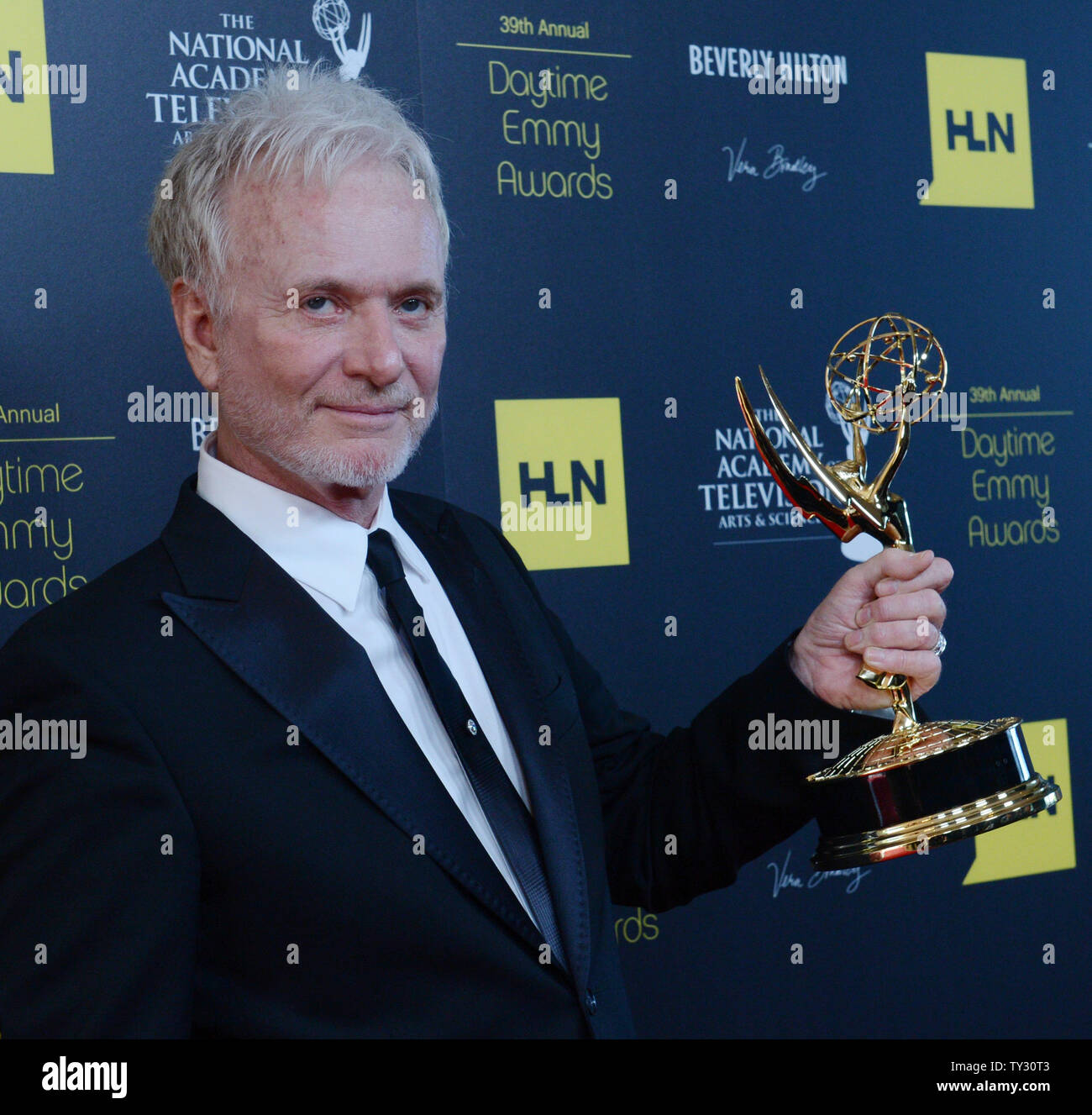 Anthony Geary appears backstage with the Best Actor in a Drama award he
