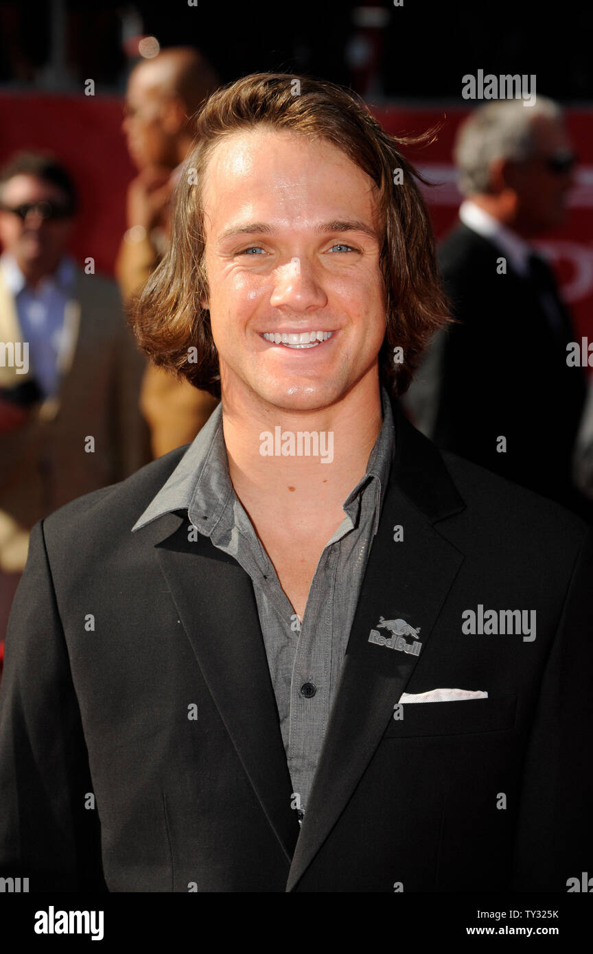 Professional snowboarder Louie Vito arrives for the ESPY Awards at Nokia Theatre in Los Angeles on July 11, 2012.  UPI/Phil McCarten Stock Photo