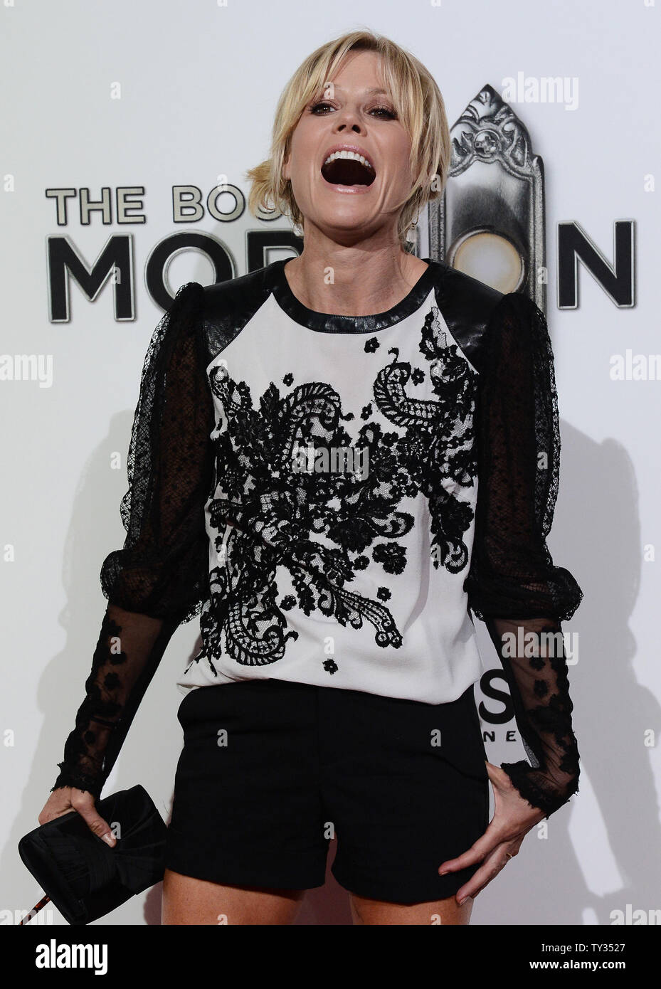 Actress Julie Bowen attends the premiere of 'The Book of Mormon' at the Pantages Theatre in the Hollywood section of Los Angeles on September 12, 2012.  UPI/Jim Ruymen Stock Photo