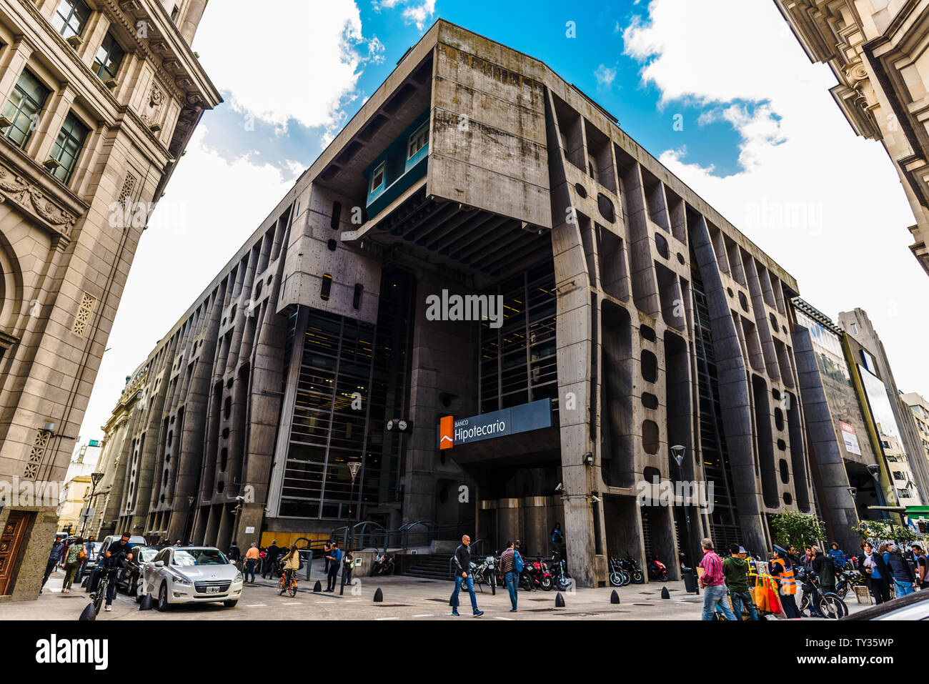BUENOS AIRES, ARGENTINA - March 16, 2016: Brutalism on Reconquista street  Stock Photo