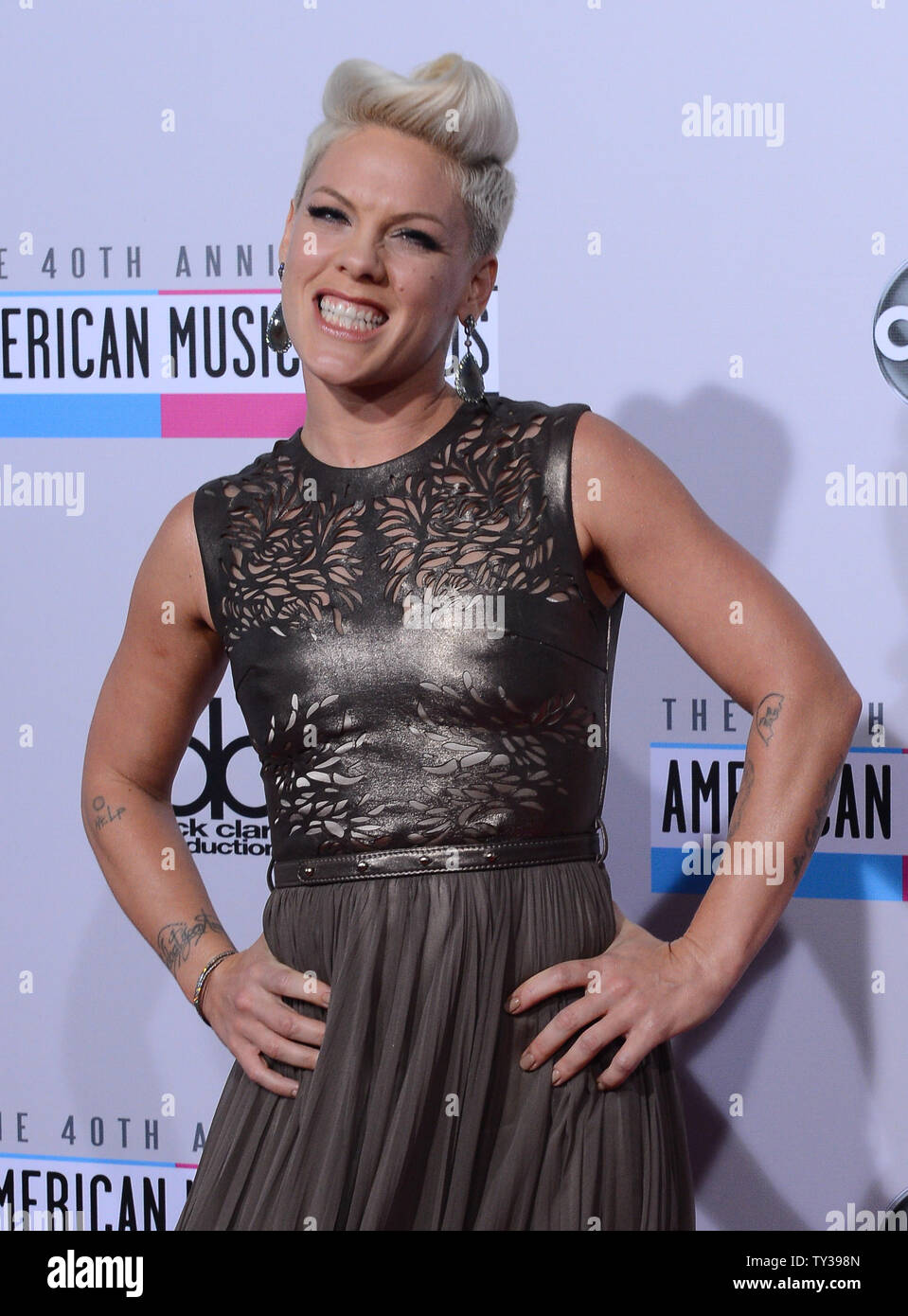 Singer Pink arrives at the 40th Annual American Music Awards in Los Angeles  on November 18, 2012. UPI/Jim Ruymen Stock Photo - Alamy