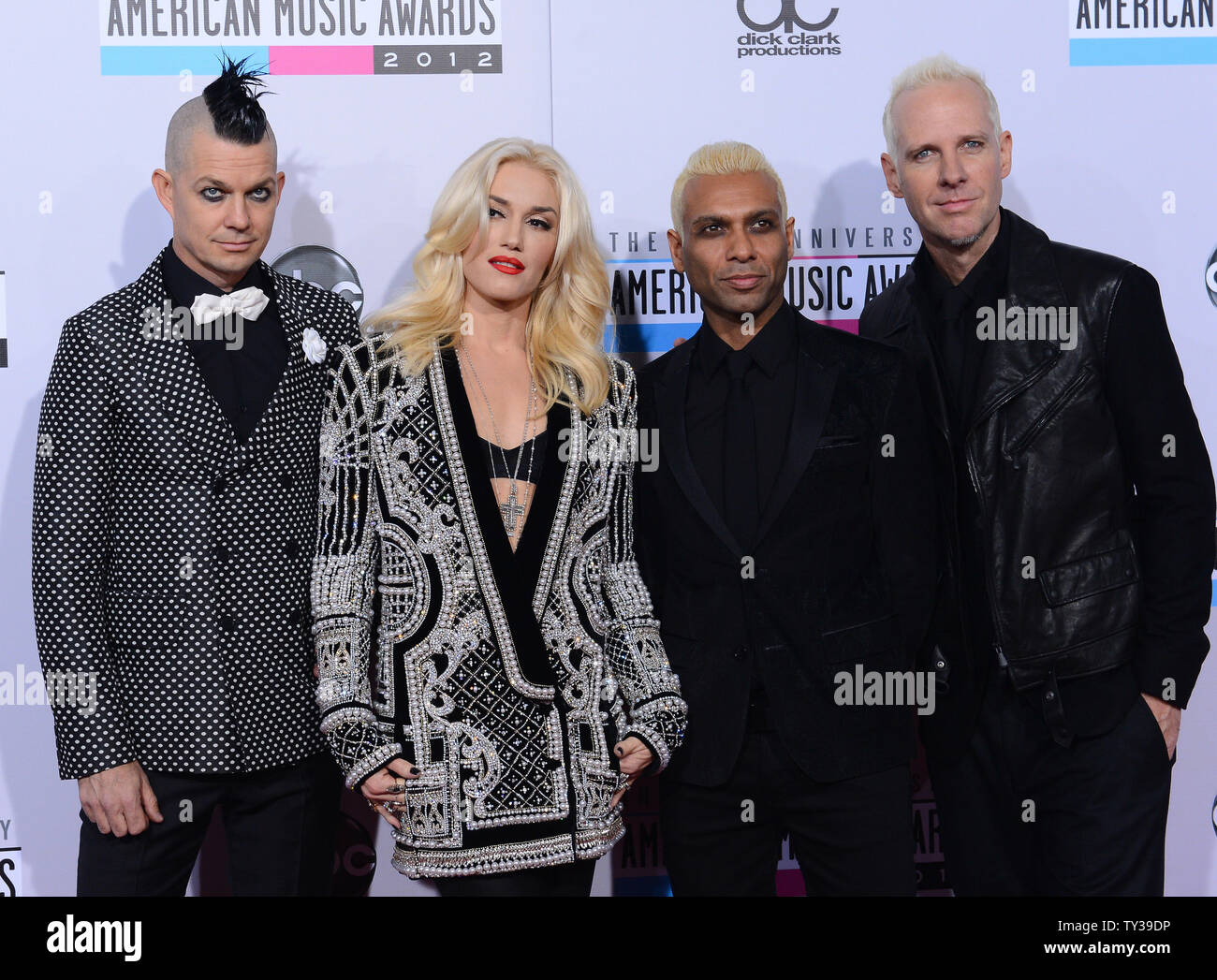 Musicians Adrian Young, Gwen Stefani, Tony Kanal and Tom Dumant of No