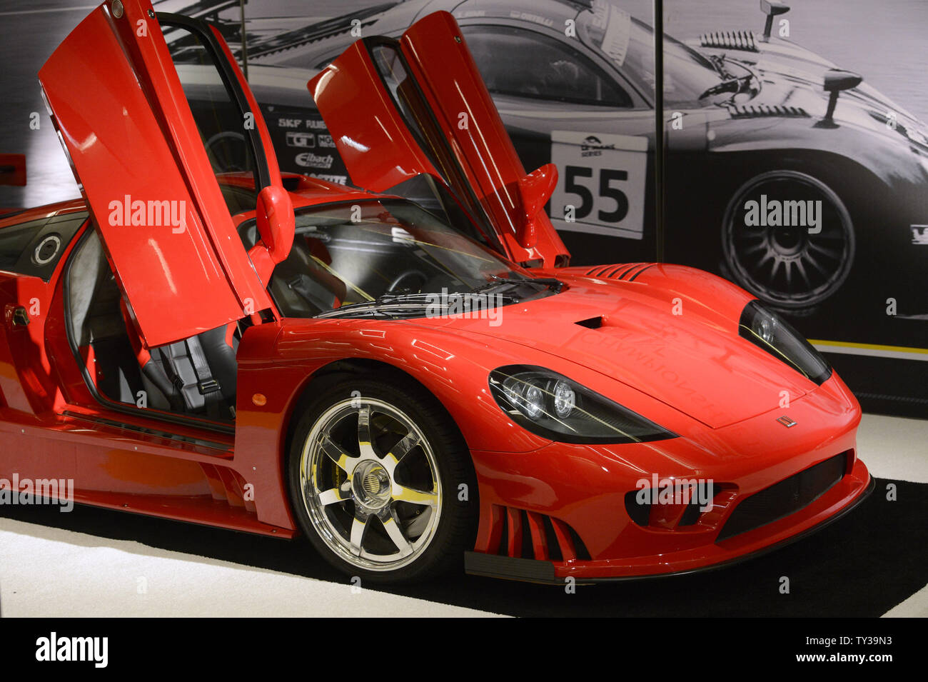 A Saleen S7 is seen at the 2012 Los Angeles Auto Show held at the Convention Center in Los Angeles, California on November 29, 2012.      UPI/Phil McCarten Stock Photo