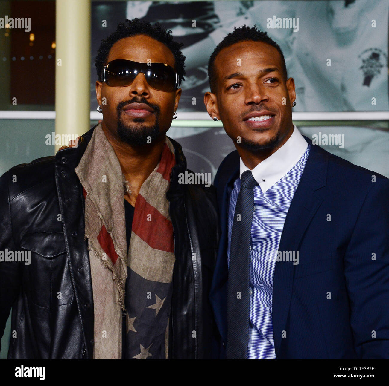 Marlon Wayans (R), a cast member in the motion picture comedy 