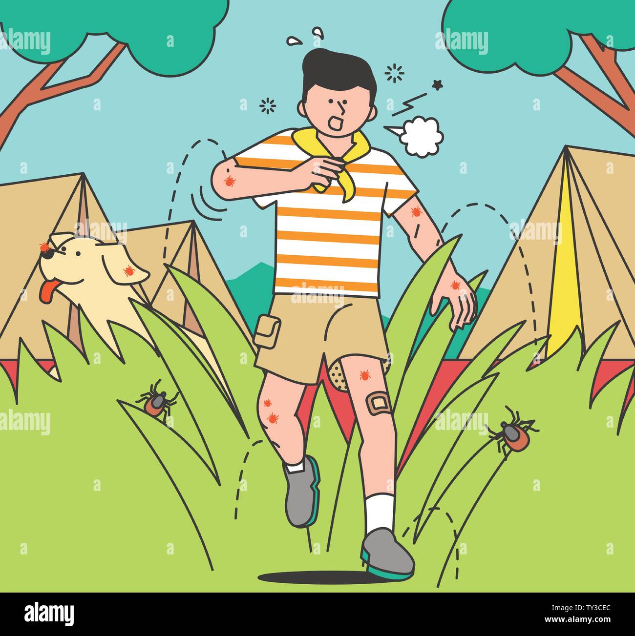 illustration of attention to health and safety when the seasons change