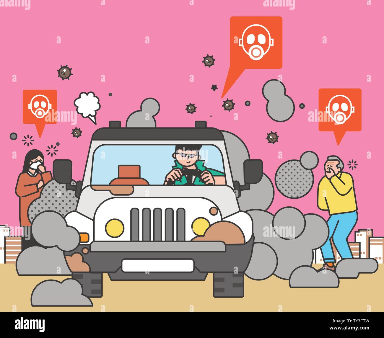 illustration of attention to health and safety when the seasons change