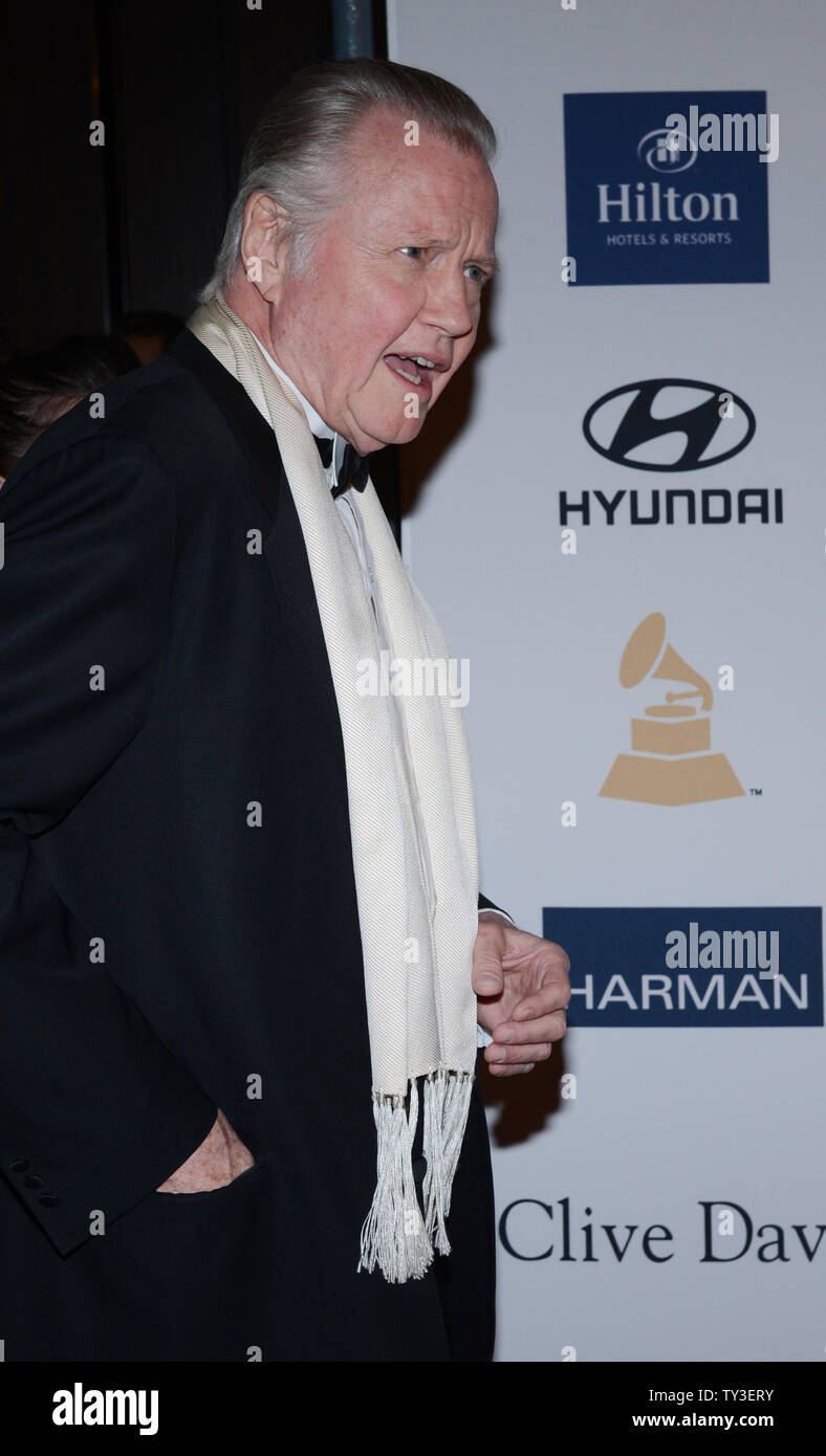 Actor Jon Voight arrives at the Clive Davis pre-Grammy party and salute to Antonio 'L.A.' Reid, at the Beverly Hilton Hotel in Beverly Hills, California on February 9, 2013.  UPI/Jim Ruymen Stock Photo
