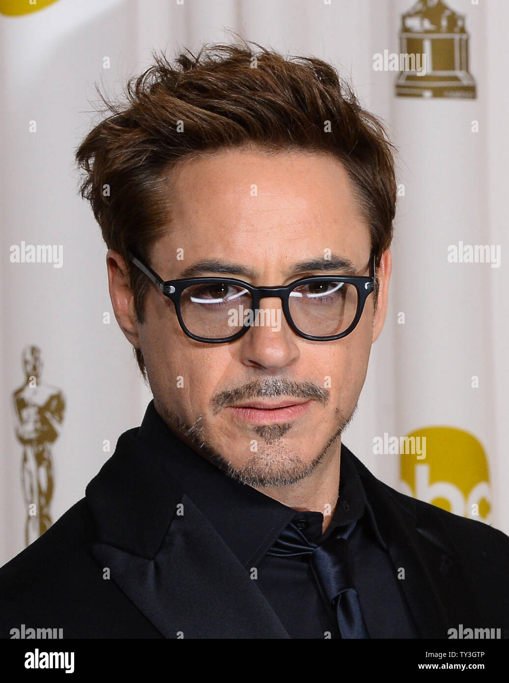 Rd Jr Actor Robert Downey Jr. appears backstage at the 85th Academy Awards at ...