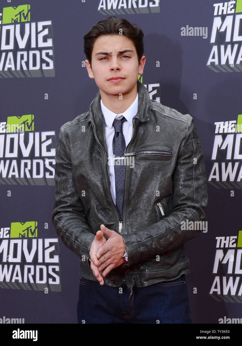 Actor Jake Austin arrives for The MTV Movie Awards at Sony Picture