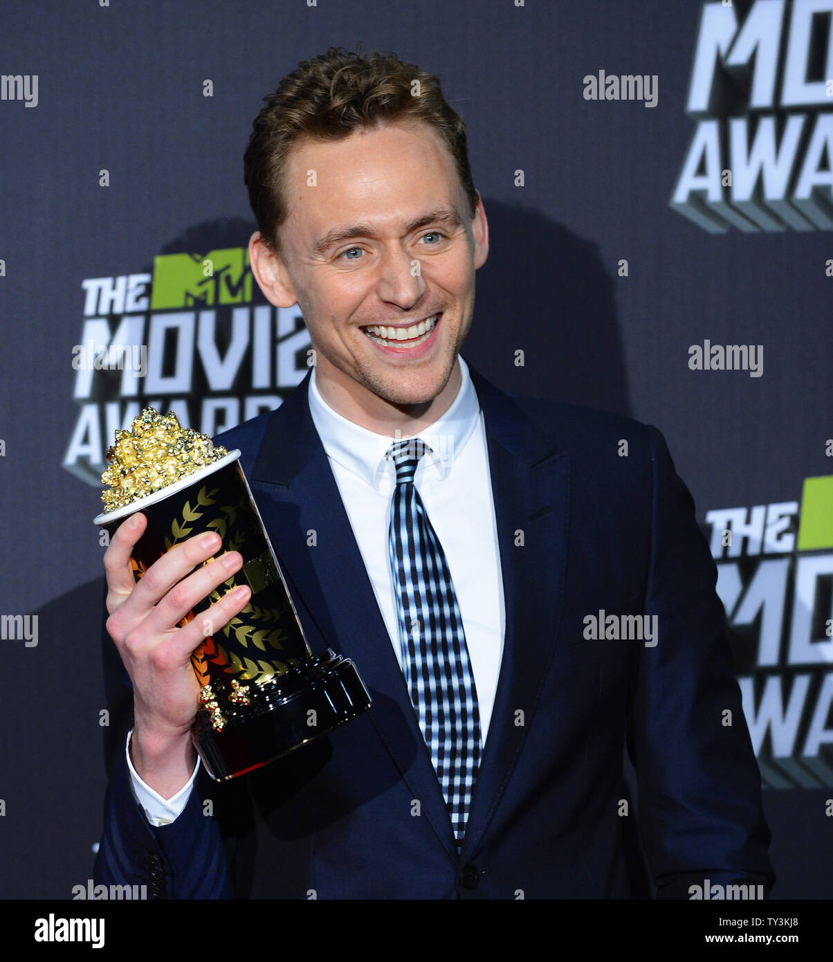 Actor Tom Hiddleston, winner of Best Villain award for "Marvel's The