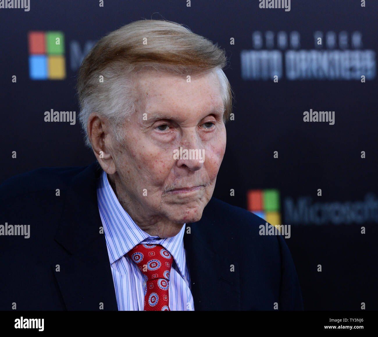 CEO Sumner Redstone attends the premiere of the scifi motion