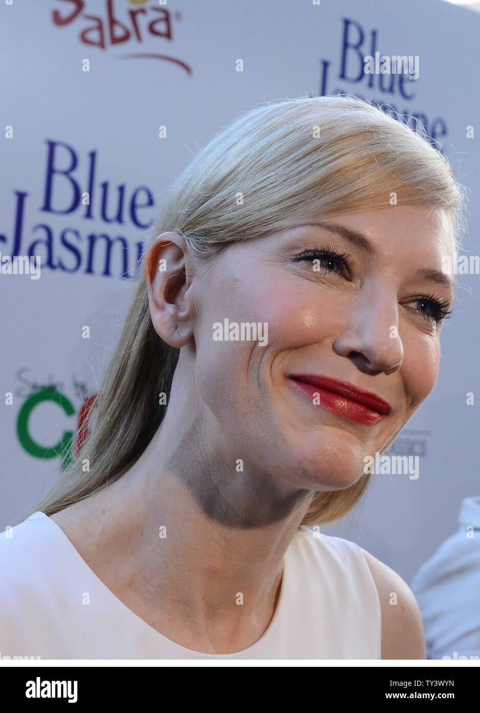 Australian actress Cate Blanchett, a cast member in the new Woody Allen  motion picture drama Blue Jasmine, attends the premiere of the film at  the Academy of Motion Picture Arts & Sciences