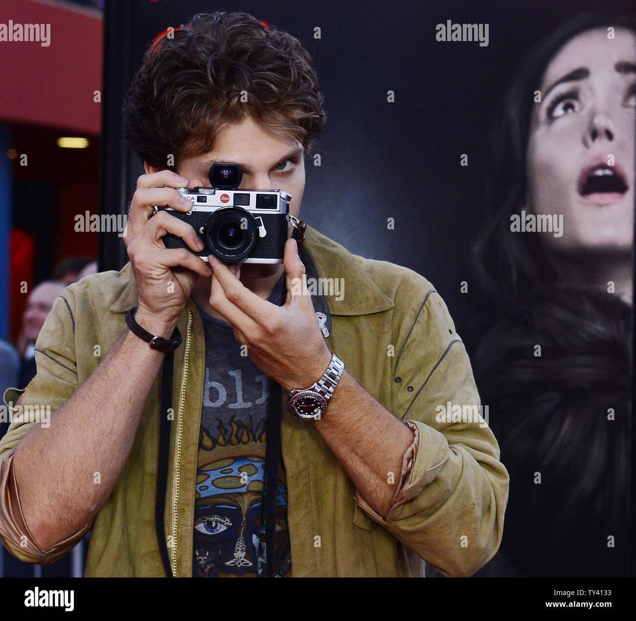 Actor Keegan Allen attends the premiere of the motion picture horror ...