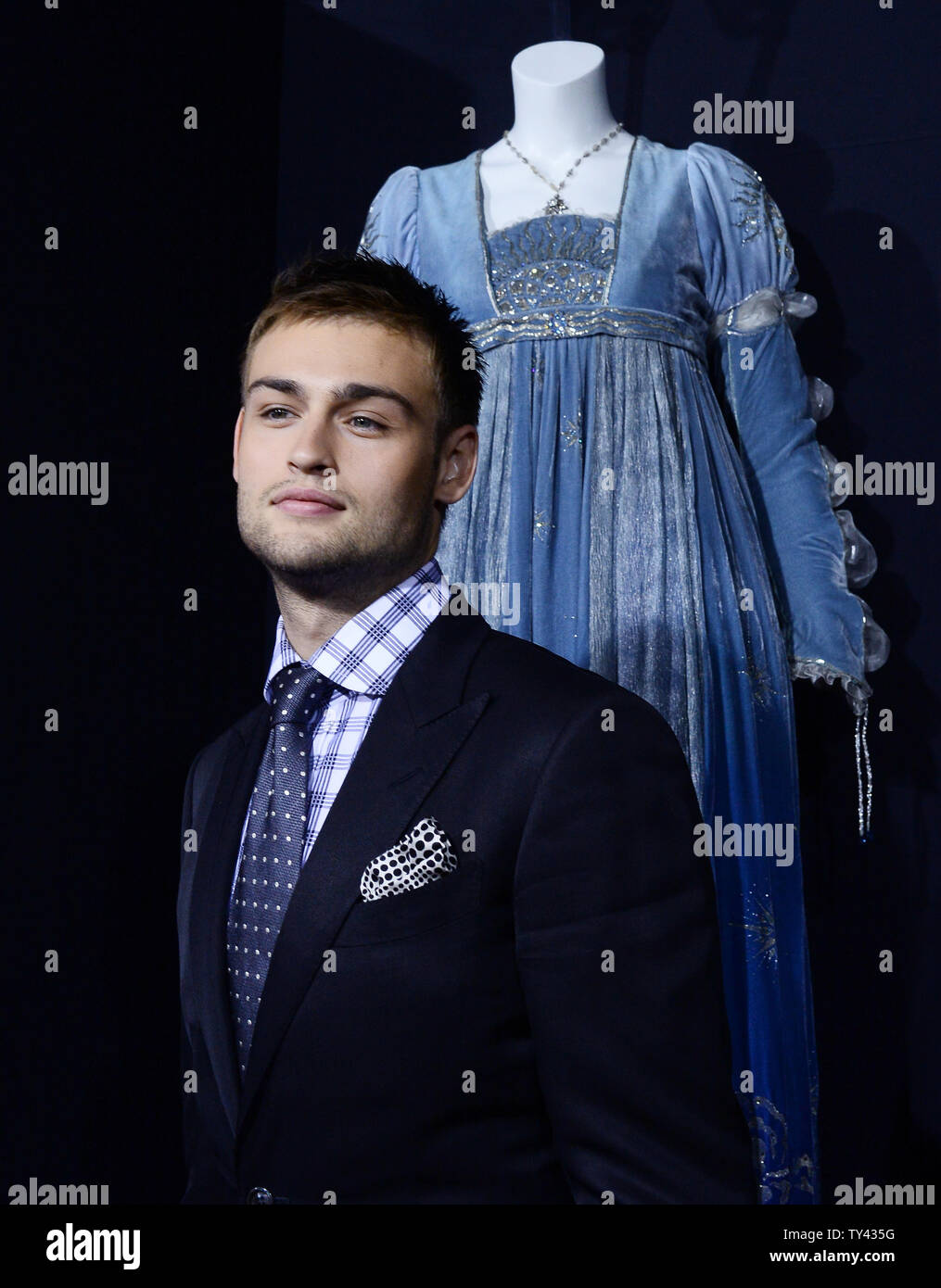 Cast member Douglas Booth attends the premiere of the motion picture romantic drama 'Romeo and Juliet' at the ArcLight Cinerama Dome in the Hollywood section of Los Angeles on September 24, 2013. The film is based on William Shakespeare's tragedy about two young star-crossed lovers whose deaths ultimately reconcile their feuding families.  UPI/Jim Ruymen Stock Photo