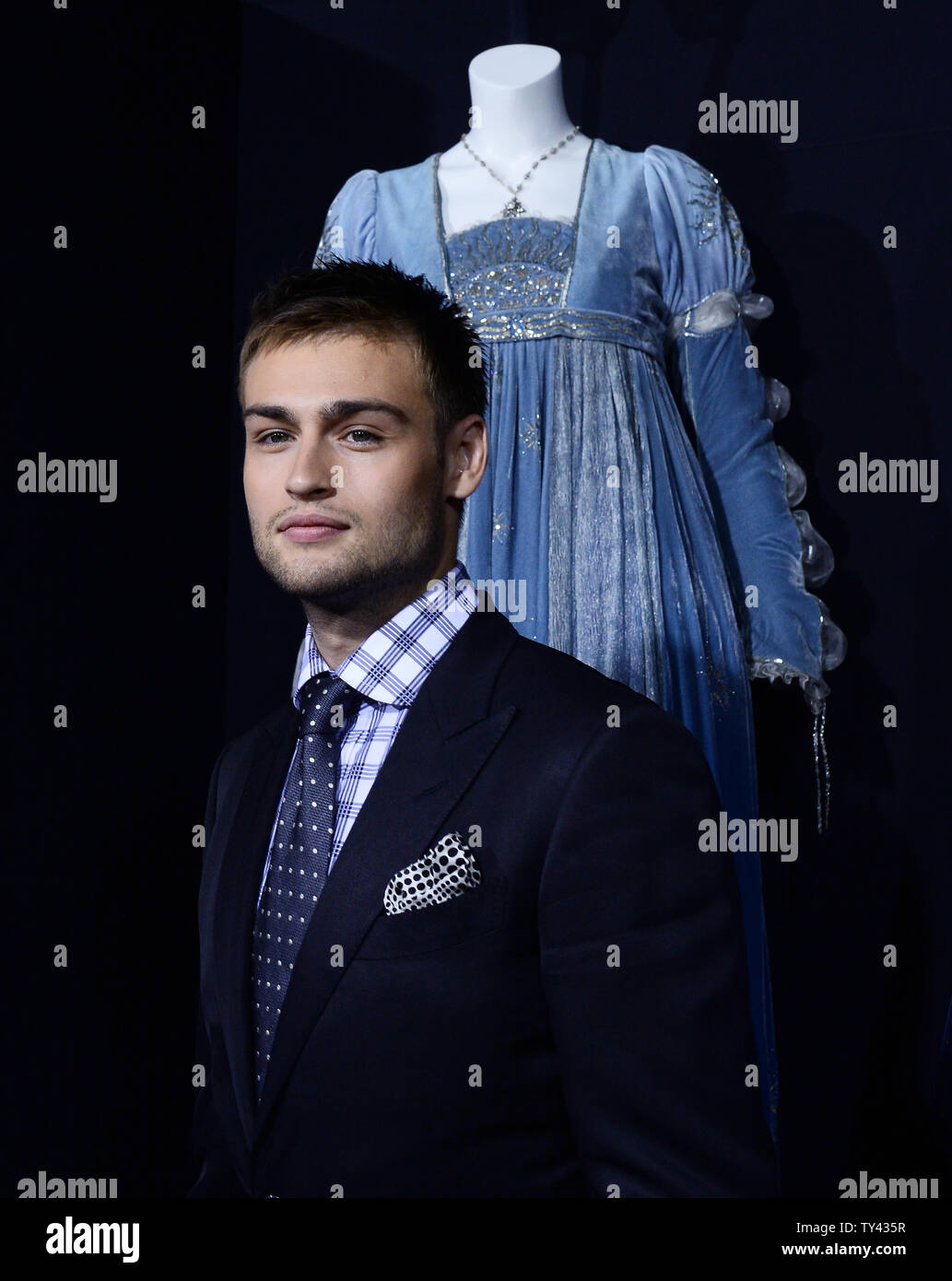 Cast member Douglas Booth attends the premiere of the motion picture romantic drama 'Romeo and Juliet' at the ArcLight Cinerama Dome in the Hollywood section of Los Angeles on September 24, 2013. The film is based on William Shakespeare's tragedy about two young star-crossed lovers whose deaths ultimately reconcile their feuding families.  UPI/Jim Ruymen Stock Photo