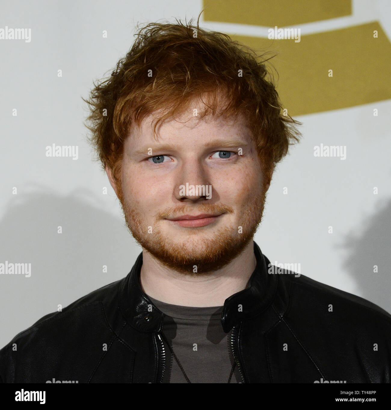 Recording Artist Ed Sheeran Appears In The Press Room During