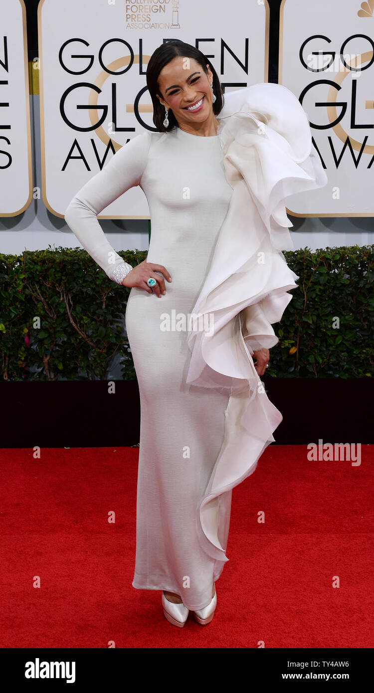 January Patton Actress Paula Patton arrives for the 71st annual Golden Globe Awards at ...