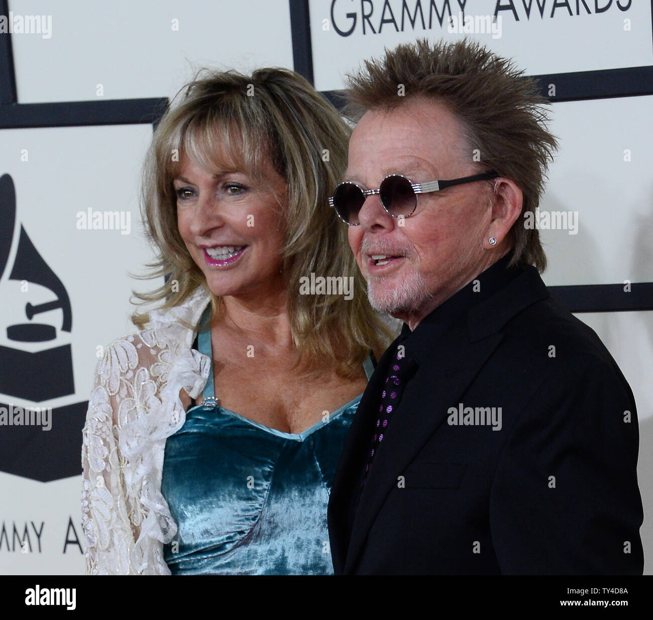 Paul Williams and wife Mariana arrive at the 56th annual Grammy Awards ...