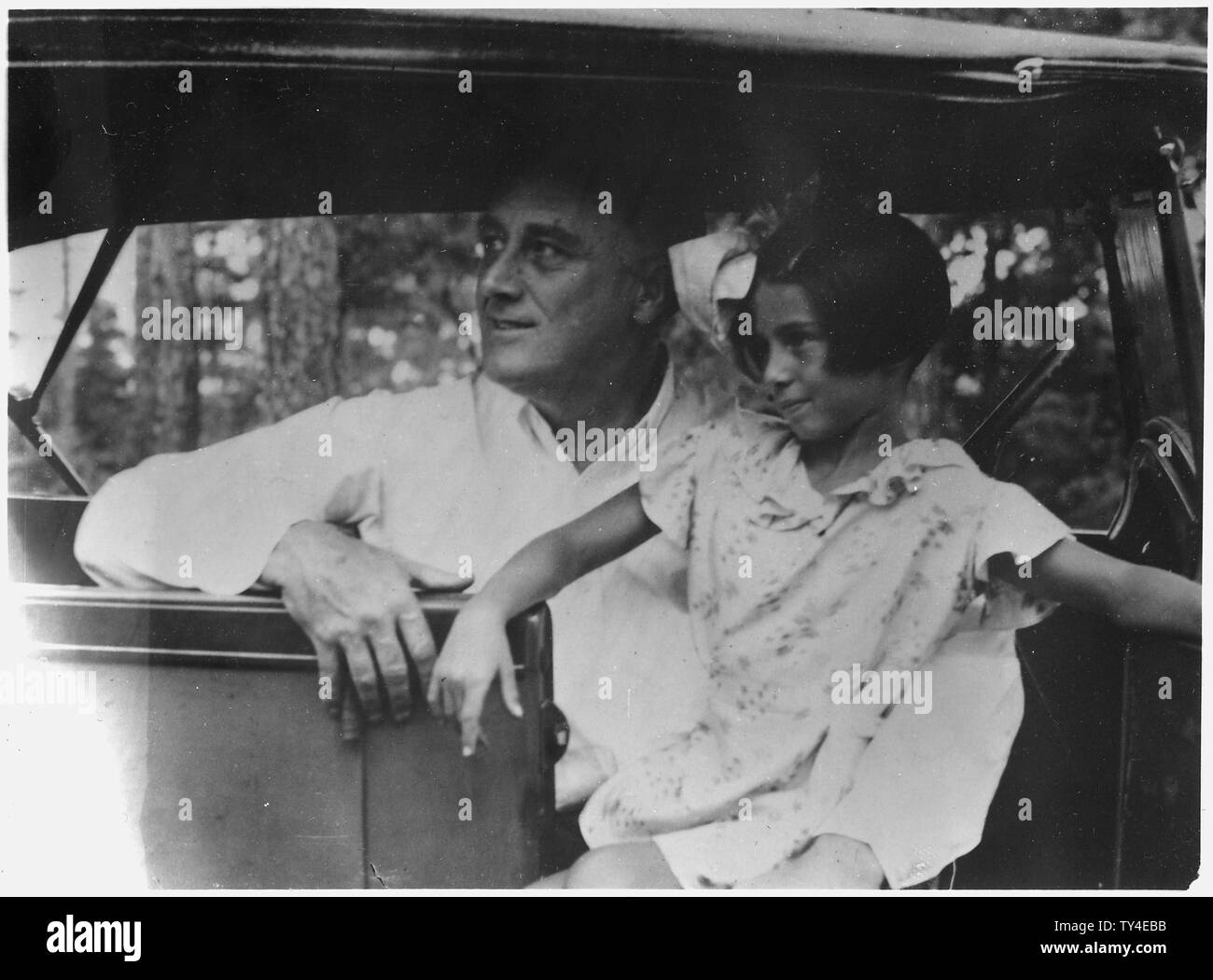 Franklin D. Roosevelt and Harriet Golden in Warm Springs, Stock