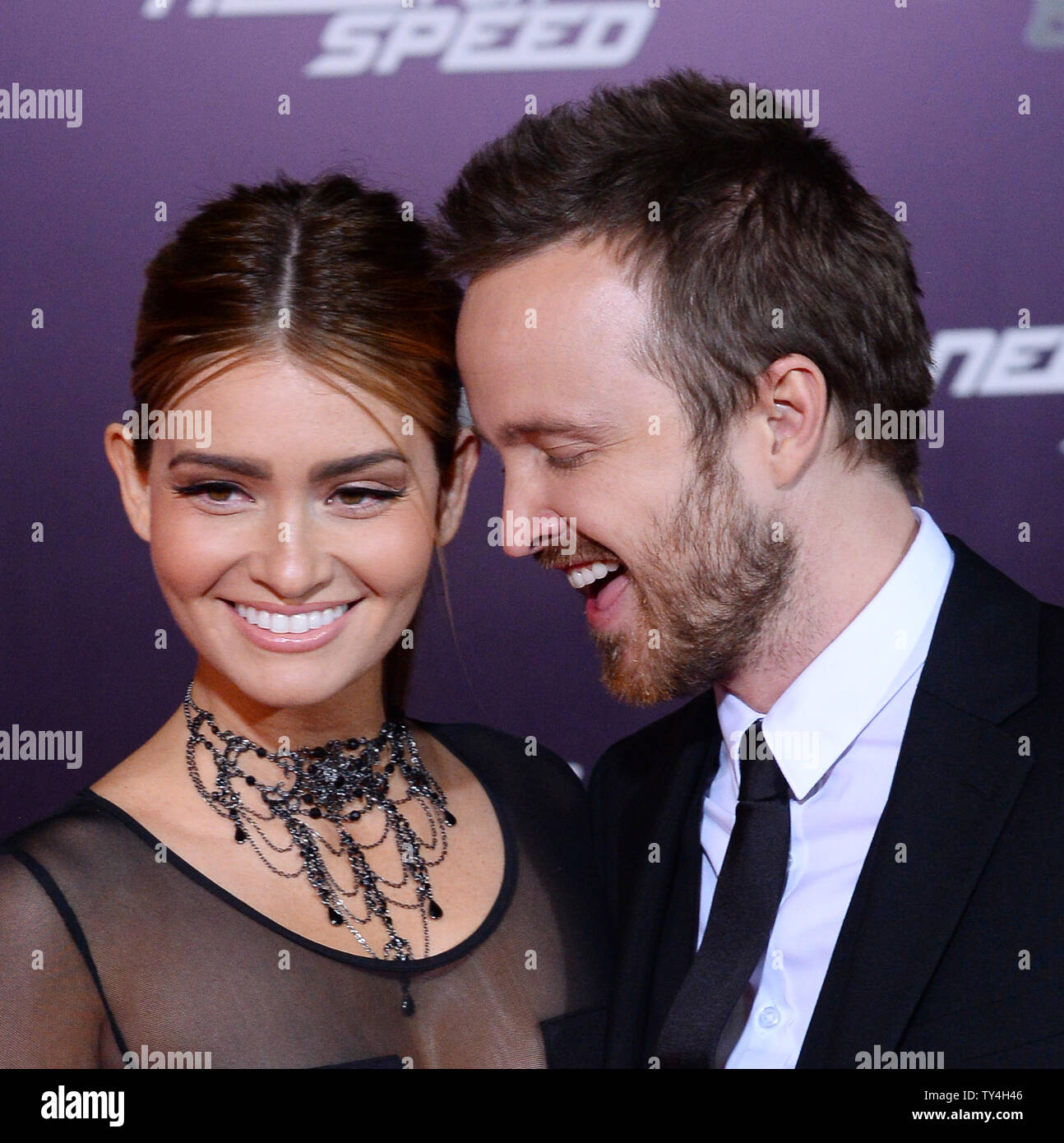 Cast member Aaron Paul and director Lauren Parsekian attend the