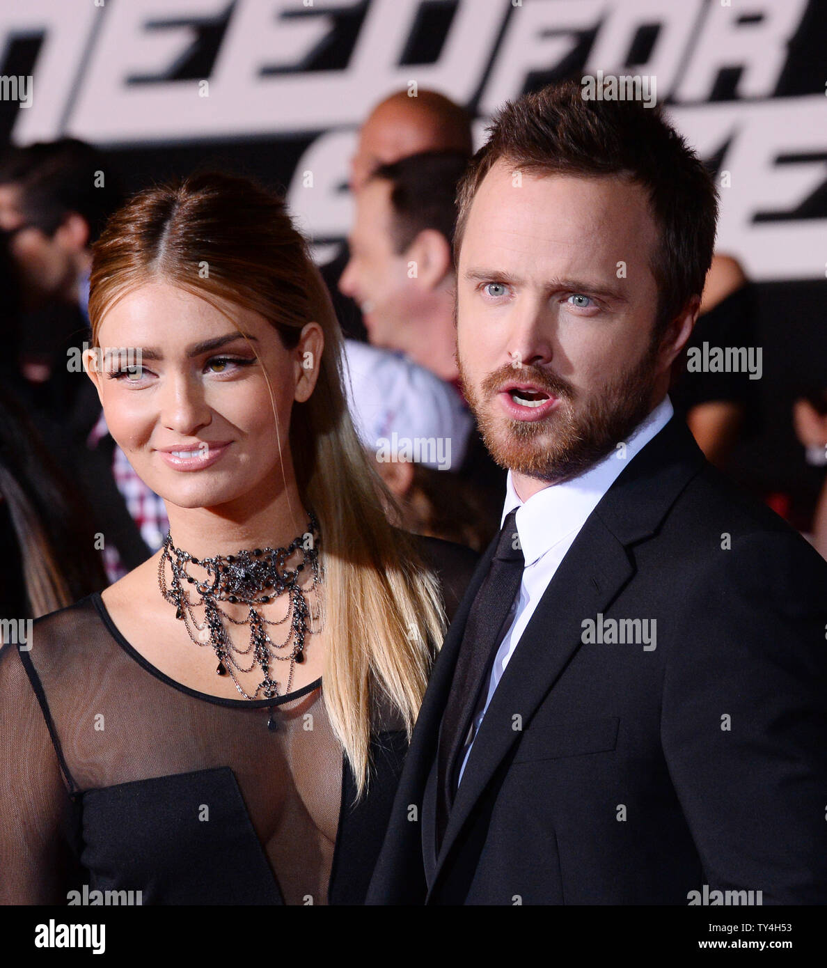 Cast member Aaron Paul and director Lauren Parsekian attend the