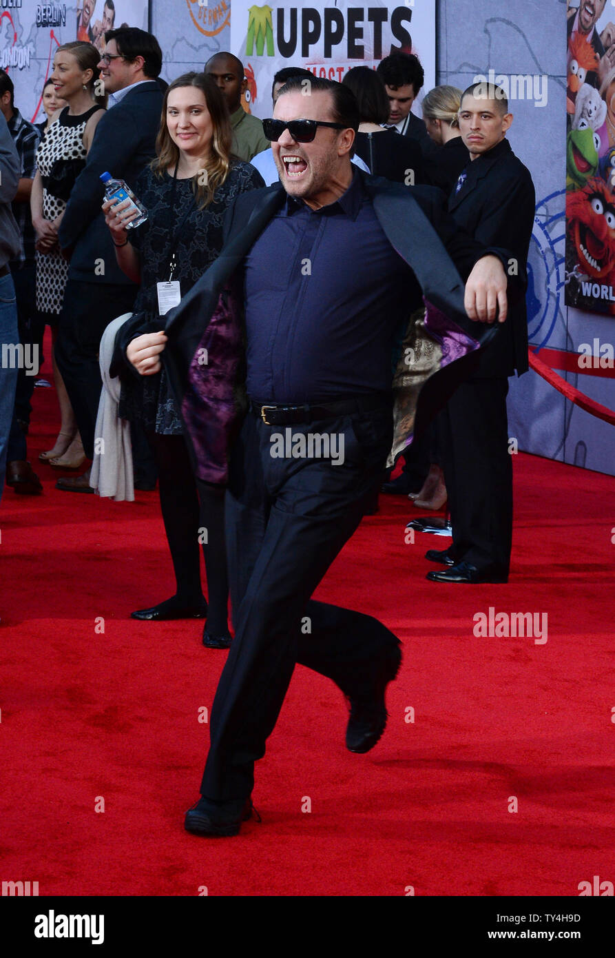 Cast member Ricky Gervais attends the premiere of the motion picture