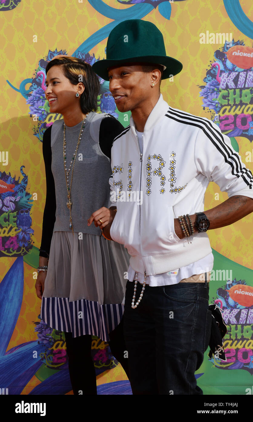 Singer pharrell williams wife helen hi-res stock photography and