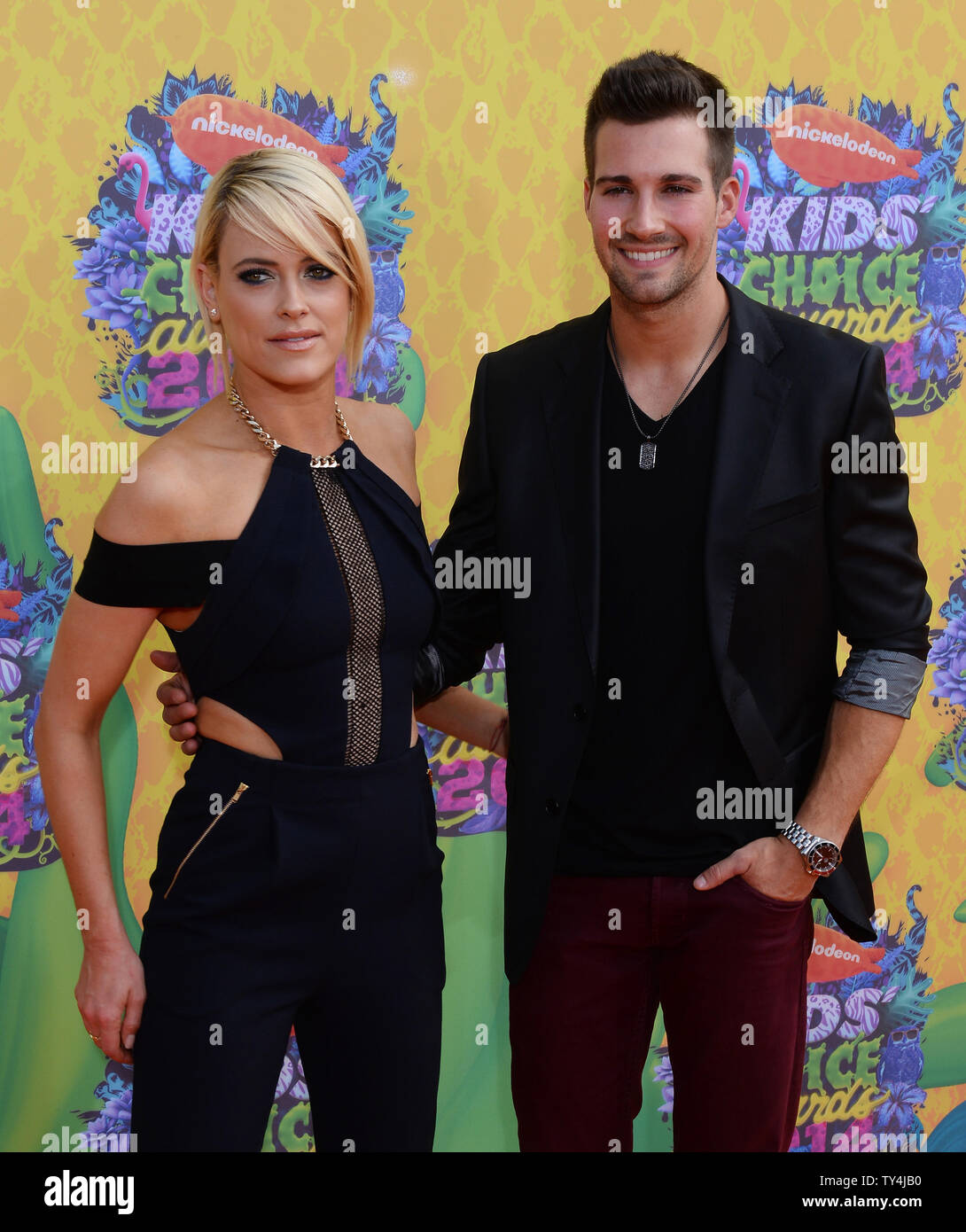 Dancer Peta Murgatroyd and actor James Maslow attend Nickelodeon's 27th