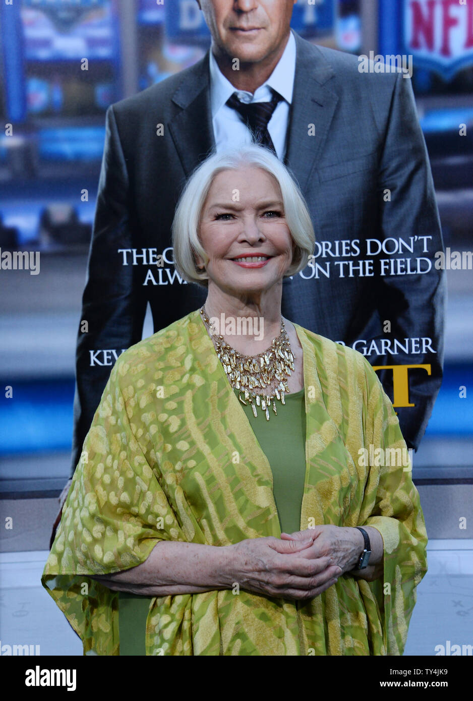 Cast member Ellen Burstyn attends the premiere of the motion picture sports drama 'Draft Day' at the Regency Village Theatre in the Westwood section of Los Angeles on April 7, 2014 Storyline: At the NFL Draft, general manager Sonny Weaver (Costner) has the opportunity to rebuild his team when he trades for the number one pick. He must decide what he's willing to sacrifice on a life-changing day for a few hundred young men with NFL dreams.  UPI/Jim Ruymen Stock Photo