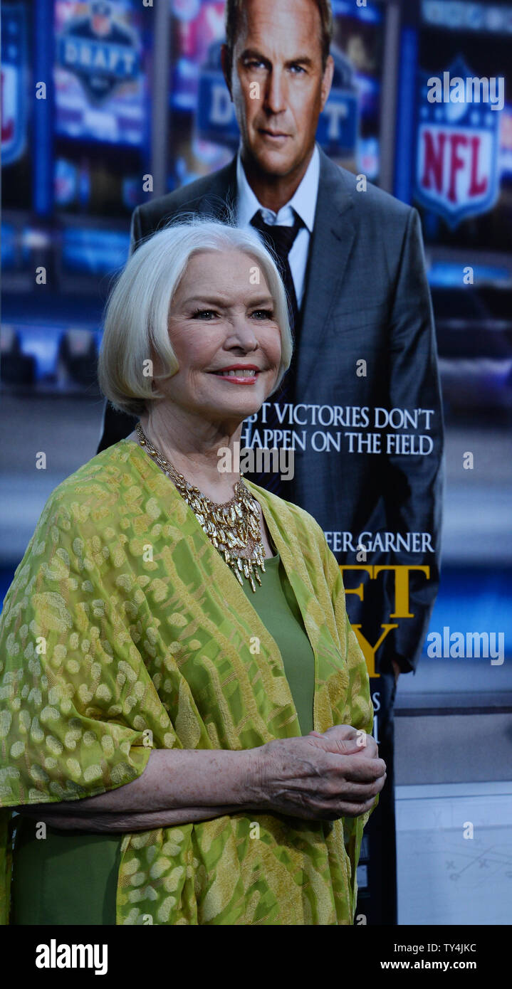 Cast member Ellen Burstyn attends the premiere of the motion picture sports drama 'Draft Day' at the Regency Village Theatre in the Westwood section of Los Angeles on April 7, 2014 Storyline: At the NFL Draft, general manager Sonny Weaver (Costner) has the opportunity to rebuild his team when he trades for the number one pick. He must decide what he's willing to sacrifice on a life-changing day for a few hundred young men with NFL dreams.  UPI/Jim Ruymen Stock Photo